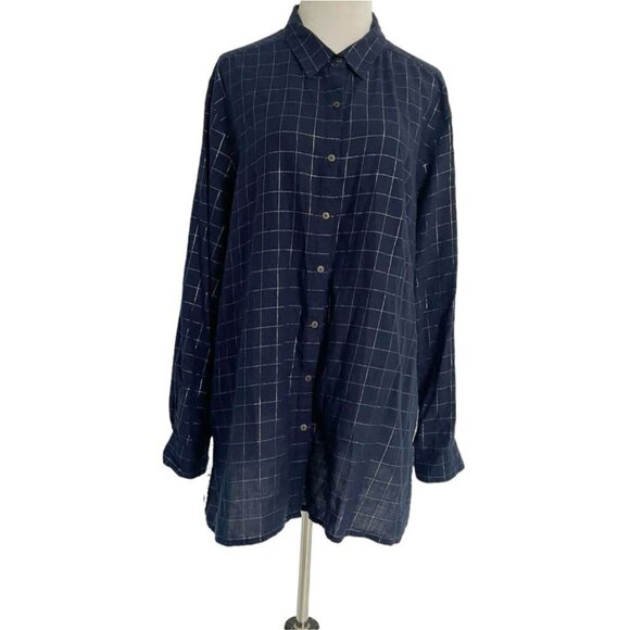 Johnny Was Size Large XL  Top Blouse Button Down Boho Paisley - Picture 2 of 5